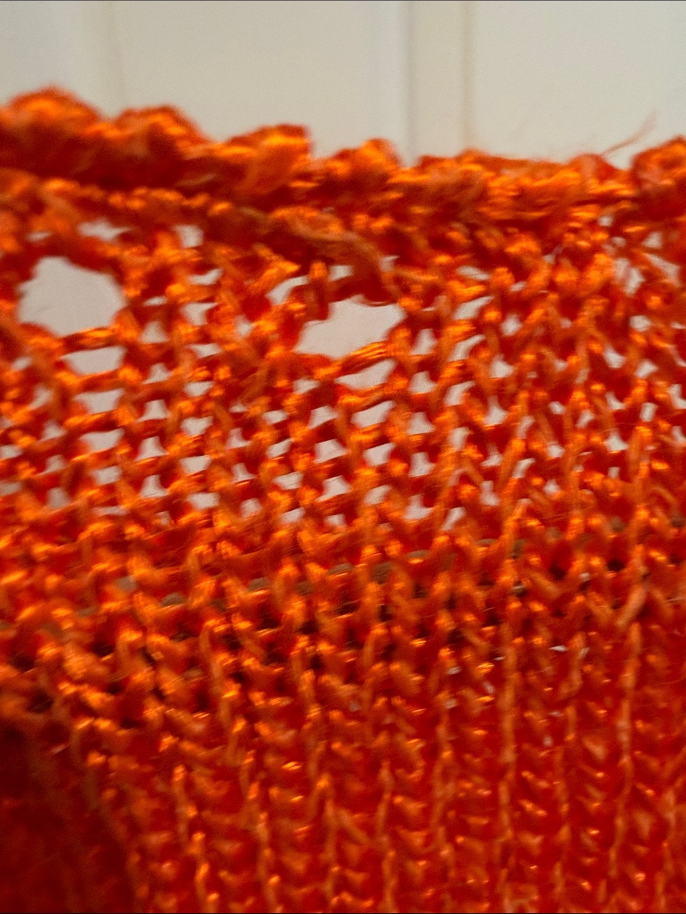 Vintage- Dior Bright Orange Short-Sleeve Knit Top - Picture 12 of 14